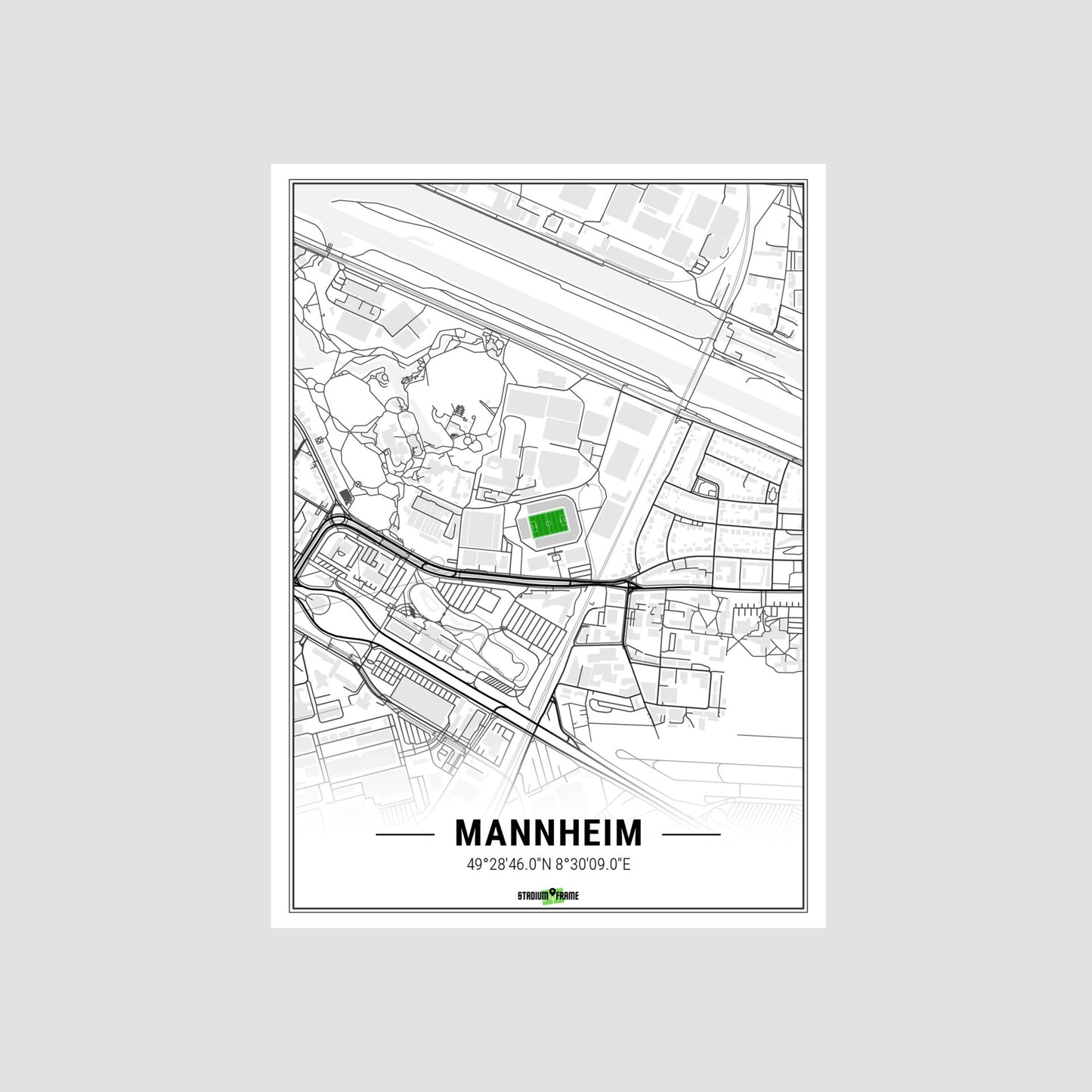 Stadium Poster - Mannheim